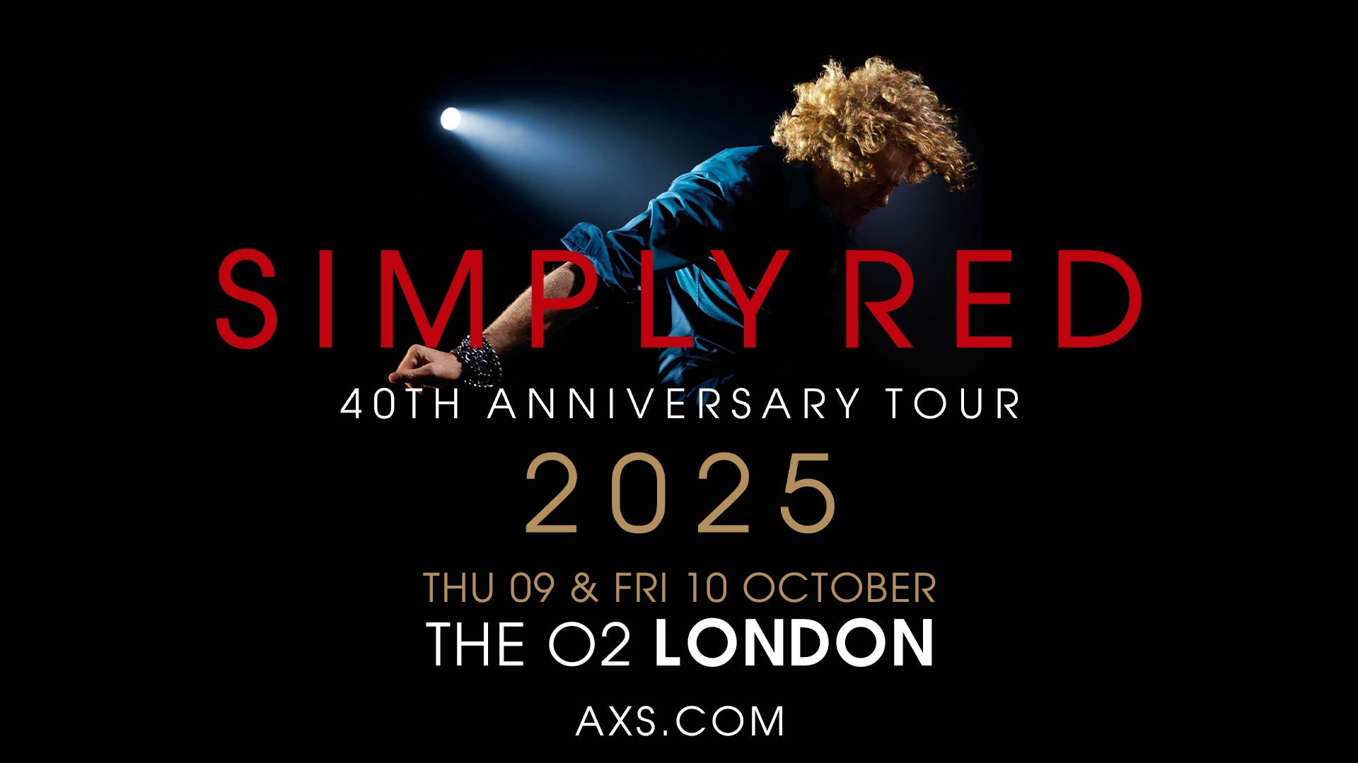 Simply Red October 2025 London O2 Amex Lounge Tickets Riva Events